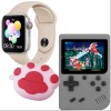 Thumbnail Kit Reloj K9-Combo Mini Hip Hop Bulldog 41 mm con Bluetooth - Plata Beige0